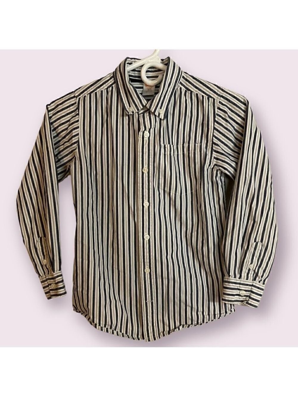Gymboree Boys Button Down Shirt Long Sleeve Medium 7/8